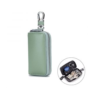 Cuir porte-Clés Double fermeture à Glissière de Voiture porte-Clés porte-Clés Sac à main des Hommes et des Femmes (Vert) - Neuf