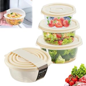 Tianyi-Lot De 3 Plats Pour Micro-Ondes Avec Couvercle : Boîtes De Conservation Pour Micro-Ondes, 200/530/1000 Ml, Bol Multifonction Pour Lave-Vaisselle, Micro-Ondes, Four, Réfrigérateur - Neuf