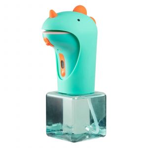 Distributeur de savon automatique intelligent et sans contact en forme de dinosaure moussant mignon pour une salle de bain amusante, 250 ml - Neuf
