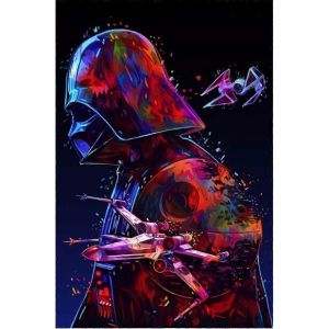 Ventes promotionnelles 5D DIY Diamond Peinture par Numéro Kits Fameless Strass Broderie Peintures Images pour Home Decor.Darth Vader 40x50cm - Neuf