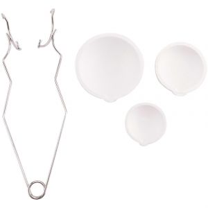 4 Pi&egrave;ces Petit Creuset En C&eacute;ramique Fondant Bol Plat Tasse Ensemble Fondre Or Argent Cuivre Avec Pinces &Agrave; Fouet - Neuf