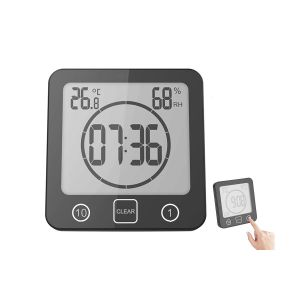 Minuteur de douche num&eacute;rique avec thermom&egrave;tre et hygrom&egrave;tre - Neuf