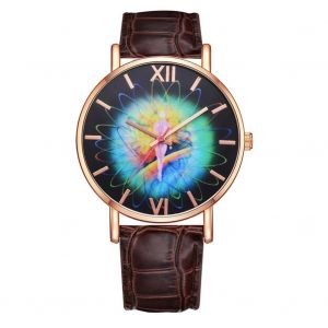 Femmes &Agrave; La Mode Souple Pu Montre Homme &Eacute;chelle Romaine Quartz Montre D'affaires Bande R&eacute;glable Marron - Neuf