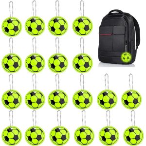 Pendentifs réfléchissants, 20 pièces Réflecteur de sécurité Réflecteur pour enfants Football Pendentifs réfléchissants pour cartable, cyclisme, marche, course à pied - Neuf