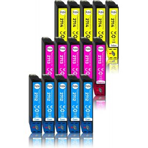 Lot de 15 cartouches d'encre compatibles avec Epson 27XL pour imprimantes Epson WF-3620 WF-3640 WF-7110 WF-7210 WF-7610 WF-7620 WF-7710 WF-7715 WF-7720 - Neuf