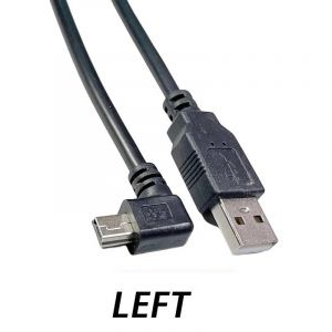 Ligne De Données Mini Usb Coudée À 90 Degrés Haut Et Bas Coude Gauche Et Droit Port T V3 Mini Câble De Chargement Miniusb.Left.0.3M - Neuf