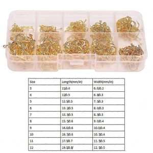 Hame&ccedil;ons De P&ecirc;che En Acier &Agrave; Haute Teneur En Carbone Set 3-12 - 500pcs Hame&ccedil;ons Circulaires (Barbel&eacute;s,Aiguis&eacute;s) - Neuf