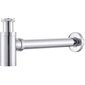1.5" Rond de Laiton de salle de Bains Lavabo Siphon Réglable Odeur Preuve de Tube de Vidange pour Lavabo de salle de Bains de l'Argent - Neuf