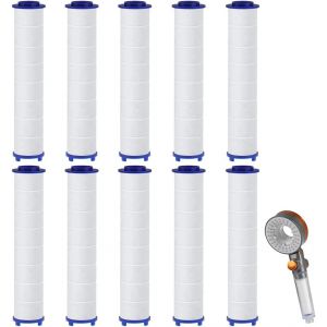 10 pièces 10.5 * 2.5cm Filtre Remplaçable, Filtre douche anti calcaire, Filtre douchette ¿pour pommeau de douche de amovible, L'osmose Inverse - Neuf