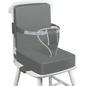 Rehausseur Chaise Enfant Avec Dossier Et Sangles De Sécurité Réglables En 3 Points, Portable Lavable Antidérapant Coussin Rehausseur De Chaise Bebe Enfant - Dinosaure - Neuf