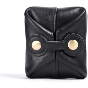 Cuir porte Monnaie pour Femme - Noir-Cl&eacute;s porte-monnaie, porte-Cartes Compact Pochette de Voyage, Organisateur de Pi&egrave;ce de monnaie Clip - Neuf