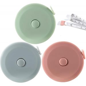 Lot De 3 Mètres Rubans De Couture De 1,5 M, Ruban De Mesure Double Face, Ruban De Couture Rétractable Pour Couture, Régime, Tailleur, Couturière - Neuf