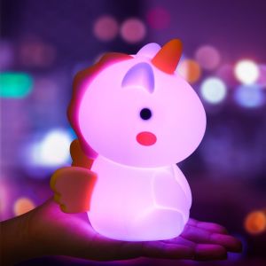 Veilleuse Licorne Enfant, Veilleuse B&eacute;b&eacute; 8 Couleurs Et 3 Niveaux De Luminosit&eacute; Veilleuse Licorne Fille, 8 Heures De Lumi&egrave;re Forte Rechargeable Veilleuse Enfant, Cadeau Licorne Pour Filles Deco Chambr - Neuf