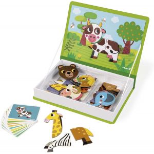 KAL-- Magneti'Book Animaux - Jeu &Eacute;ducatif Magn&eacute;tique 30 Pi&egrave;ces - D&egrave;s 3 Ans, J02723, Blanc - Neuf