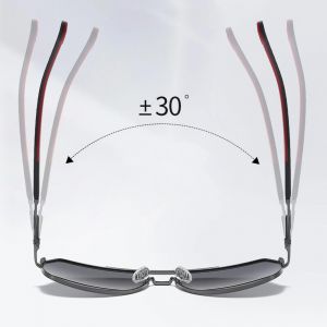 Lunettes De Soleil Polarisées Légère Mode Cadre Métallique Protection Solaire C2 - Neuf