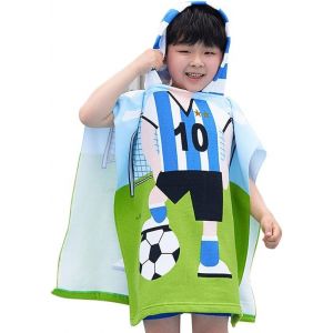 Serviette De Bain Pour Enfants, Chapeau De Plage, Bain, Douche, Tapis De Piscine À Séchage Rapide, Garçons, Filles, Enfants De 2 À 8 Ans, Joueurs De Football - Neuf