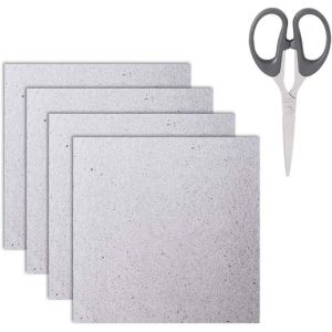 Coque Pour Universel Four À Micro-Ondes Mica Feuilles 13*13Cm - Accessoire Micro-Ondes - 4 Pièces - Argenté Translucide[Z898] - Neuf