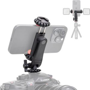 KALANKA-Adaptateur de support de smartphone avec sabot de flash, support de trépied pour téléphone portable, monopode de selfie avec pince réglable, pour la photographie Canon Nikon DSLR iPhone Samsu - Neuf