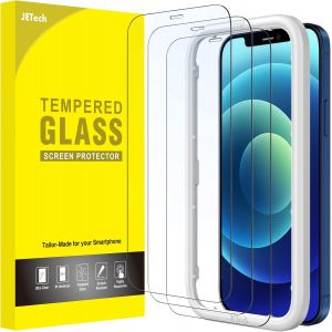 Kal-Protection D'écran À Couverture Complète Pour Iphone 12/12 Pro 6,1 Pouces, Integrale Film En Verre Trempé Avec Outil D'installation Facile, Compatible Coque, Transparent Hd, Lot De 3 - Neuf