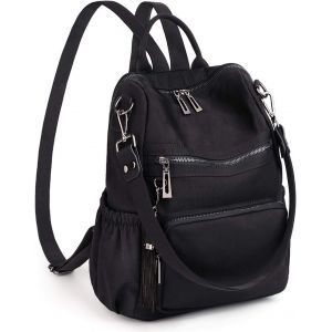 KALANKA-Femme Sac port&eacute; Dos Anti-Vol Sac &agrave; Main port&eacute; &eacute;paule Glands Multi Compartiment PU Cuir lav&eacute; - Neuf