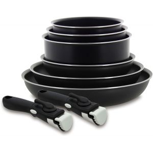 Subzonal-Batterie De Cuisine Amovible 8 Pi&egrave;ces Antiadh&eacute;sives Tous Feux Dont Induction Et Lave-Vaisselle &iquest; Lot De 3 Po&ecirc;les 20/24/28 Cm + 3 Casseroles 16/18/20 Cm + 2 Poign&eacute;es Amovibles S&eacute;curis&eacute;es - Neuf