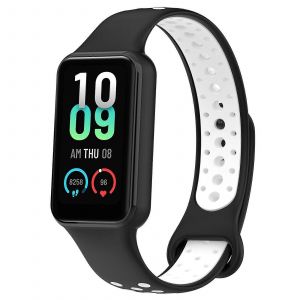 Pour Xiaomi Smart Band 8 Active Dual Color Respirant Sports Silicone Watch Band - Neuf