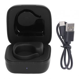 Telecommande Avec Anneau De Defilement, Bluetooth, Application, Tourne-Page, Abs, Appareil Photo, Declencheur A Distance, Bouton Selfie Avec Etui De Chargement Pour Telephone Portable, Noir - Neuf