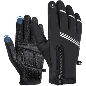 Letnerny-Gants De Cyclisme D'hiver Full Finger Pour Hommes Femmes,Chauds Étanches À Écran Tactile Coupe-Vent Pour Le Temps Froid,Vélo Thermique Antidérapants Pour La Conduite,La Course - Neuf