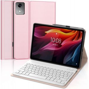 Coque Clavier Pour Lenovo Tab K11 Plus 11.45"" 2025, Azerty Fran&ccedil;ais Clavier Magn&eacute;tique Bluetooth Pour Lenovo Tab K11 Plus 2025, Rose - Neuf