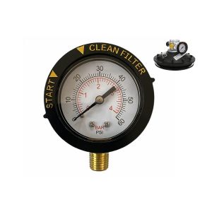 Manom&egrave;tre de pression pour filtre de piscine 0-60 PSI pour pompe &agrave; eau, spa et aquarium - Neuf