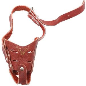 Muselière Réglable En Cuir De Qualité Supérieure Pour Chien - Confortable, Durable Et Respirante Pour L'entraînement Et La Sécurité - Neuf