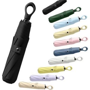 nzqaf-Parapluie de Voyage Pliable Compact Avec Poignée en Boucle, 8 Baleines,Petit sac à dos de voyage,Léger et portable,Pluie soleil,Protection UV,Femmes Enfants - Neuf