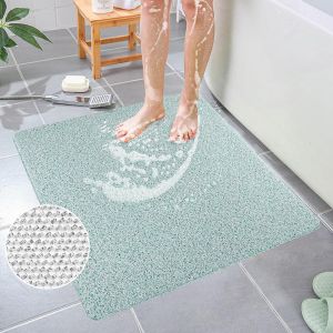 TIANYI-Tapis de douche antidérapant, 80x80 cm, doux, confortable, tapis de douche antidérapant pour baignoire et zones humides, convient uniquement pour les cabines de douche de plus de 90 cm - Neuf
