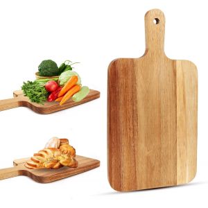Planche À Découper En Bois Avec Poignée, Planche À Découper En Bois, Planche À Découper En Bois, Planche À Découper En Bois, Planche À Découper En Bois D'acacia Pour Moule À Pain, Fromage, Steak - Neuf