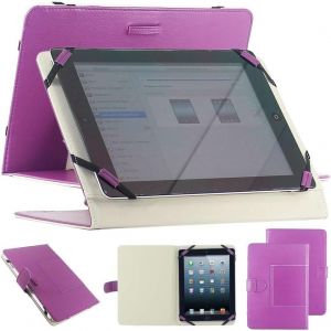 ELVORIX-- Coque Compatible avec Universel Tablette 10 Pouces Etui Housse PU Cuir Universel Support car&eacute; pour Tablettes 10"" 10 Pouces, 18,2 x 27,5 cm, Violet [Appareil: (230-265) x (140-182) x 20mm] - Neuf