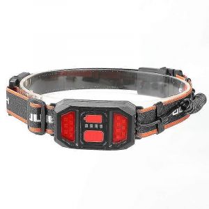 Lampe frontale à LED rechargeable par USB, étanche, lumière rouge, éclairage d'avertissement, pour l'extérieur - Neuf