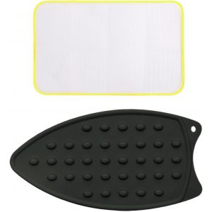 ChenQuanSarl-Repose Fer A Repasser Silicone, Silicone Tapis De Repos De Repas , Protection De S&eacute;curit&eacute; Thermique, Tapis &Agrave; Repasser R&eacute;sistant &Agrave; La Chaleur, Filet De Repas , Noir - Neuf