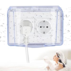 Prise Ext&eacute;rieure &Eacute;tanche Murale Cache-Prise - Bo&icirc;te Mod&egrave;le 118-Jardin R&eacute;sistante Aux Intemp&eacute;ries En Saillie Avec Clapet Protection Bo&icirc;tier Panneau Plaque Pour Interrupteur Int&eacute;rieur Et Ext&eacute;rieur - Neuf