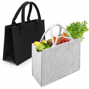 SJZG-Lot De 2 Sacs De Courses En Feutre &Eacute;pais - Pliable - Pour Les Voyages En Plein Air, Les Pique-Niques, Les Courses - Neuf