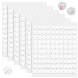 Points Collants Double Face,600pcs Points de Colle en Acrylique Transparent,Autocollants Points Adh&eacute;sifs Imperm&eacute;ables P&acirc;te Amovible Ronde Sans Trace pour D&eacute;corations d'Anniversaire 10mm - Neuf