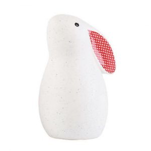 Adorable figurine de lapin en c&eacute;ramique, unique en son genre, pour la d&eacute;coration de table (12 cm). - Neuf