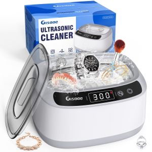Nettoyeur &agrave; Ultrasons 680ml Portable - 35W Haute Fr&eacute;quence 45kHz - Pour Bijoux, Lunettes, Montres, Dentiers, Rasoirs et T&eacute;tines - Arr&ecirc;t Automatique - Neuf