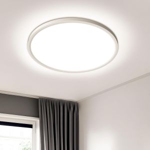 KAL-Plafonnier Led 36W 3240Lm Ip44 Étanche Luminaire 4000K Blanc Naturel Mince Lampe Plafond Moderne Rond Pour Cuisine Salon Chambre Couloir Bureau30Cm - Neuf