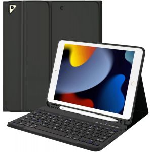 iPad 9th Generation Keyboard Case with Built-in Pencil Holder, Removable Spanish Ñ Keyboard for iPad 10.2"" 9th/8th/7th Gen, iPad Pro 10.5"" 2017, iPad Air 3 2019 - Neuf