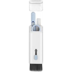 KALANKA-Kit de Nettoyage Clavier - 6 en 1 Nettoyeur Clavier - Kit de Nettoyage PC - Brosse Multifonction avec Extracteur de Touches - Adapté pour Le Nettoyage de Casques,Claviers et Smartphones(sans - Neuf