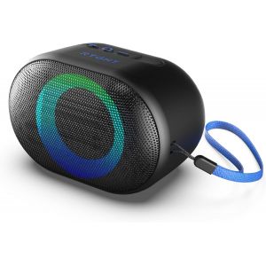 ChenQuanSarl-Toogo S ¿ R484017 ¿ Enceinte Outdoor Sans Fil Avec Led Rdb ¿ 15H DAutonomie, 5 Modes Rgb, Micro Intégré Et Assistant Vocal ¿ Résistant À LEau Ipx5, Double Appairage - Neuf