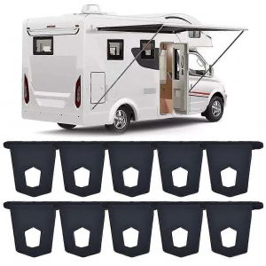 10pcs Extérieur Rv Auvent Cintres Rv Auvent Crochets S En Forme De Crochet Kit Camping Camping-Car Tente Rail Crochets Camping-Car Accessoires De Camping-Car - Neuf