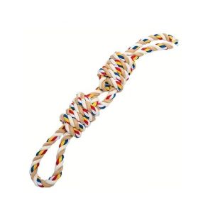 Jouet De Corde De Tir À La Corde Durable Pour Grands Chiens - 2 Poignées, Coton Non Toxique, Favorise La Santé Dentaire, Parfait Pour Le Jeu Interactif - Neuf