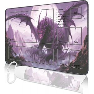 Mtg Tapis De Jeu 24"" X 14"" Mtg Tcg Avec Bords Cousus Impression Hd Tapis De Jeu Antidérapant Pour Jeux De Cartes Tapis De Jeu De Jeu De Jeu De Jeu De Jeu De Combat Dinosaure - Neuf
