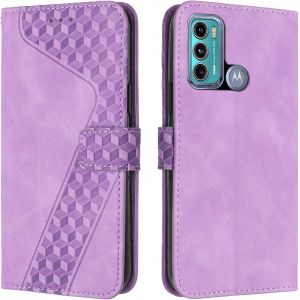 SJZG-Coque Pour Motorola Moto G60/G40 Fusion,Etui Protection Housse Premium En Cuir Pu Portefeuille Étui Téléphone [Fermoir Magnétique][Fentes Pour Cartes]Flip Case Pour Moto G60/G40 Fusion¿Pourpre) - Neuf